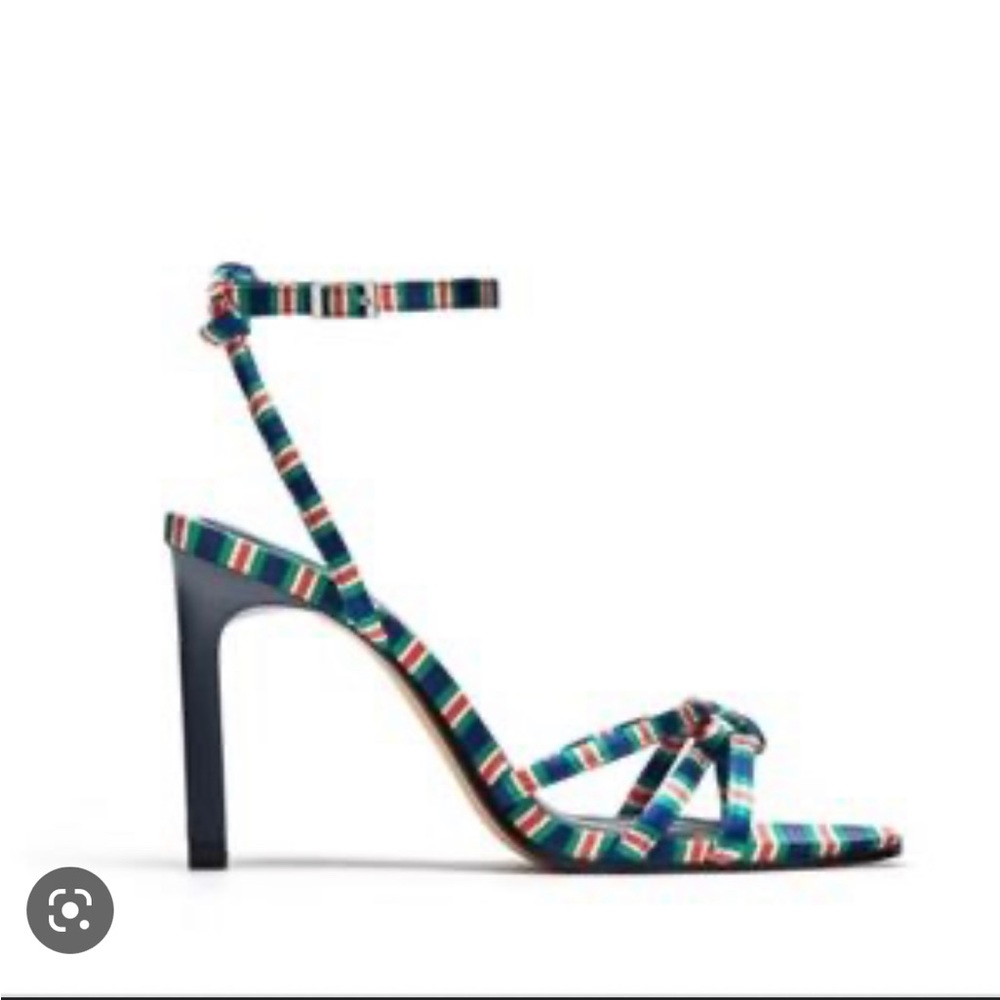 Striped Multicolor Women's Heeled Sandals